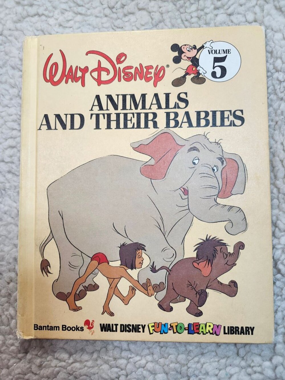 Walt Disney Animals And Their Babies Vol 5 1983 Bantam Fun-To-Learn Library